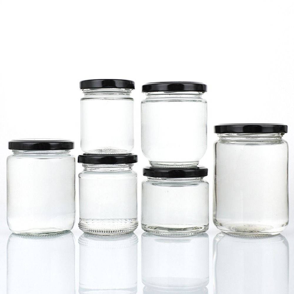 Food Storage Time - 1Pcs with Black Airtight Lids Glass