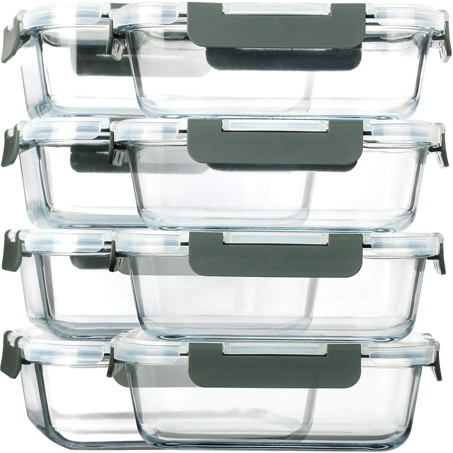 Food Storage Freezer Containers - ozGlass Meal Prep Containers,Glass Food Storage
