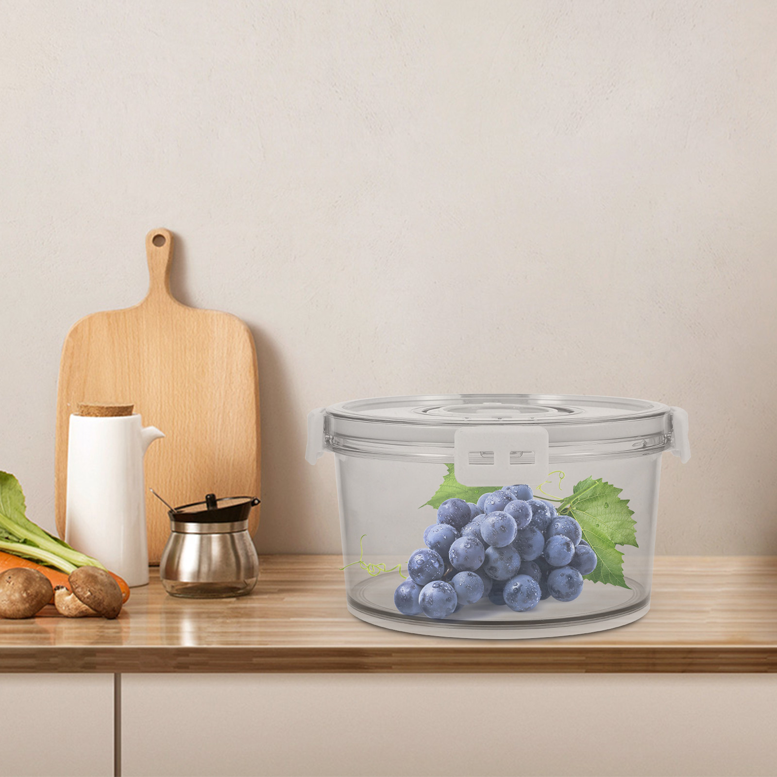Food Storage Lock Box - Round Timing Food Storage Box Refrigerator