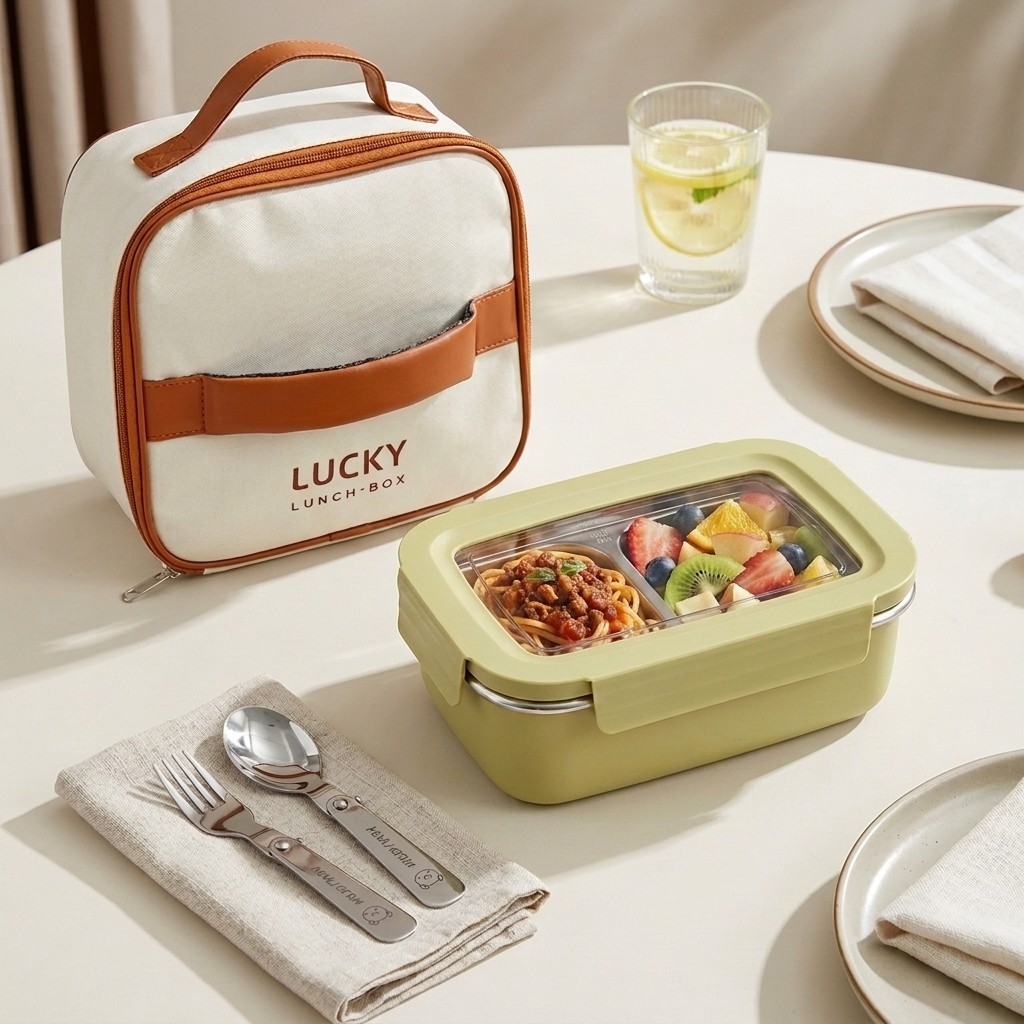 Food Storage With Compartments - 304 Stainless Steel Bento Lunch Box