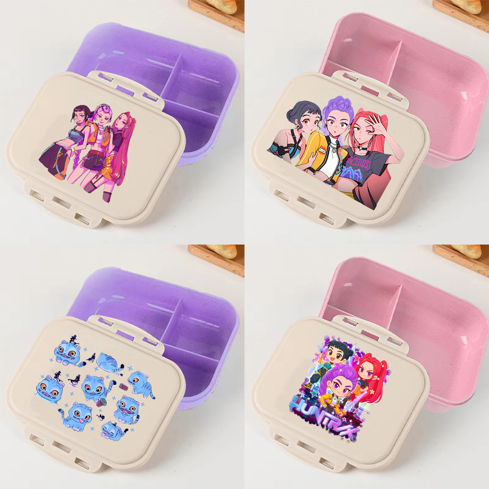 Food Storage Jars Plastic - KPop Demon Hunters Lunch Box Anime