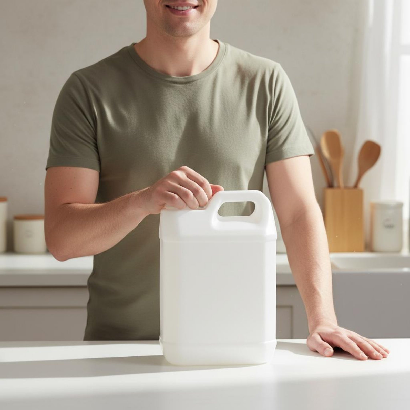 Food Storage And Container - Food-Safe Plastic Jug Versatile Reusable Water