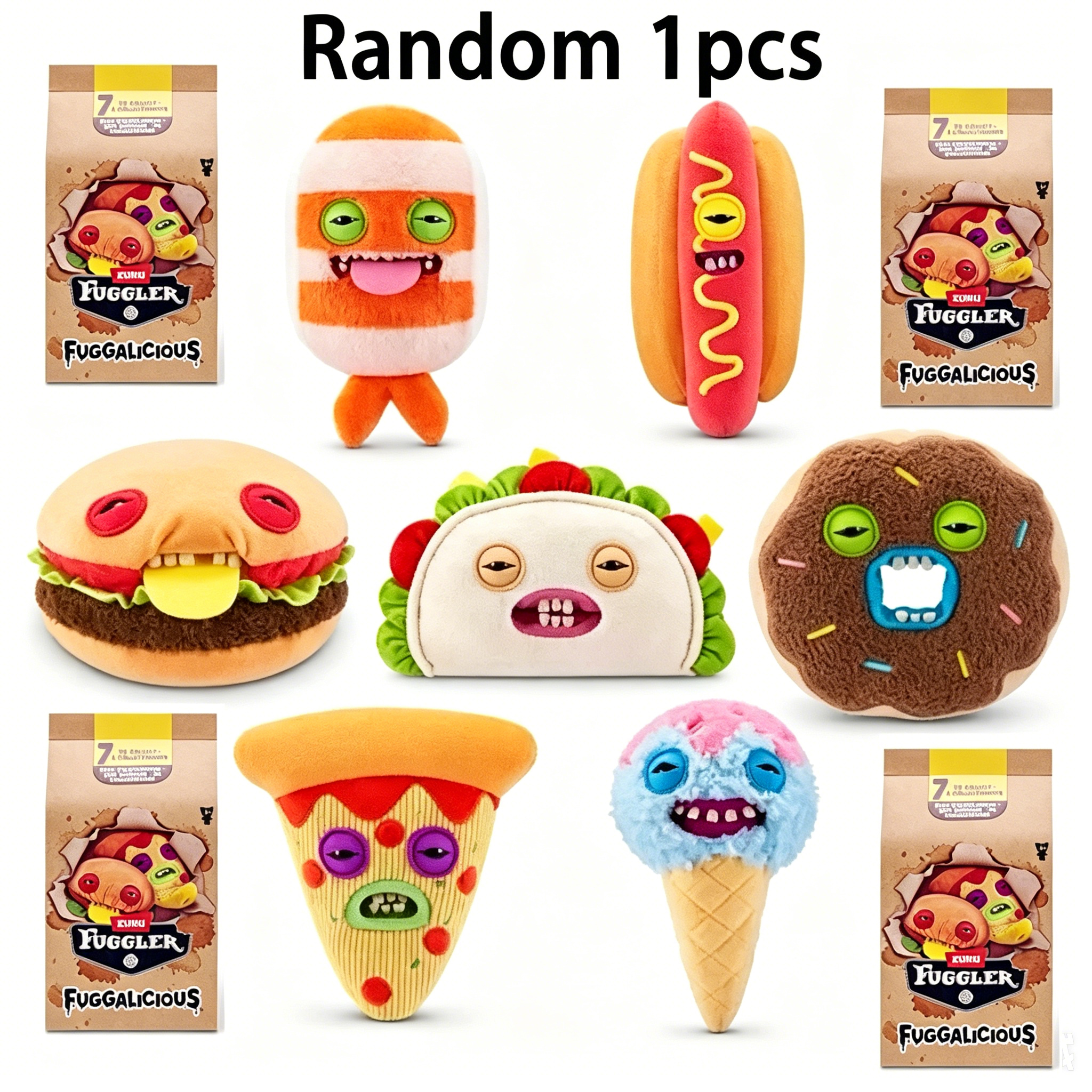 Food Storage And Container - Fuggler Blind Box Toys Hamburger Pizza