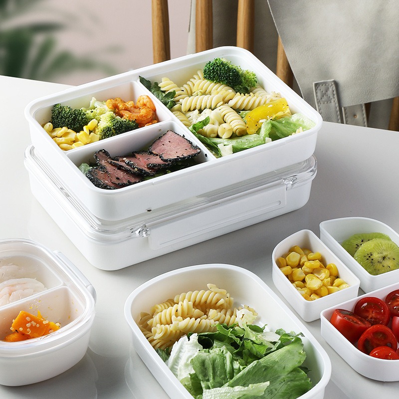 Food Storage Freezer Containers - Microwave-safe Lunchbox with Compartments Food-grade Plastic