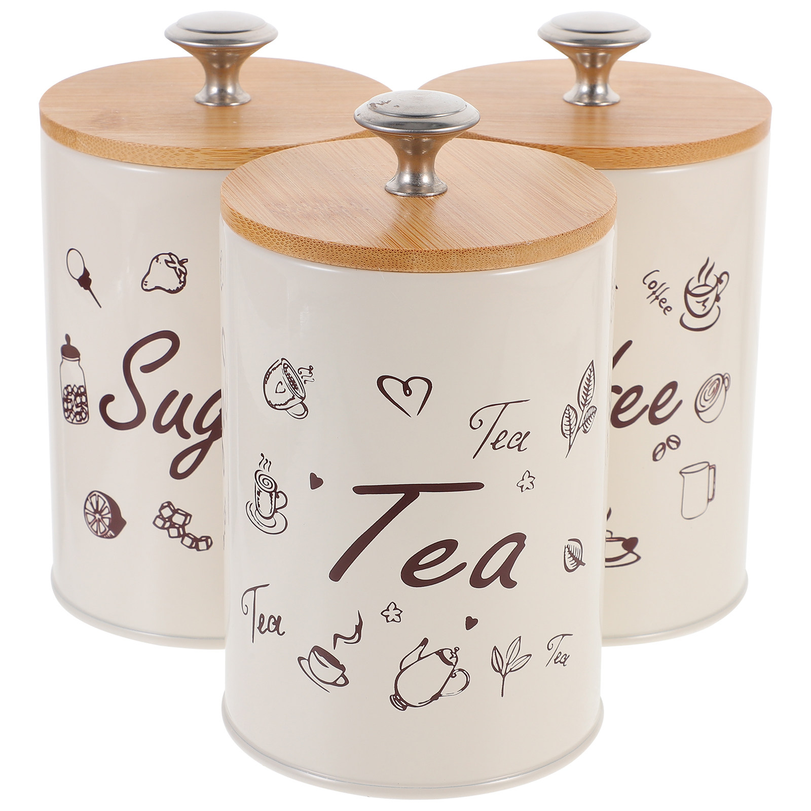 Food Storage Jars Plastic - Tea Jar 3pcs Coffee Storage Can