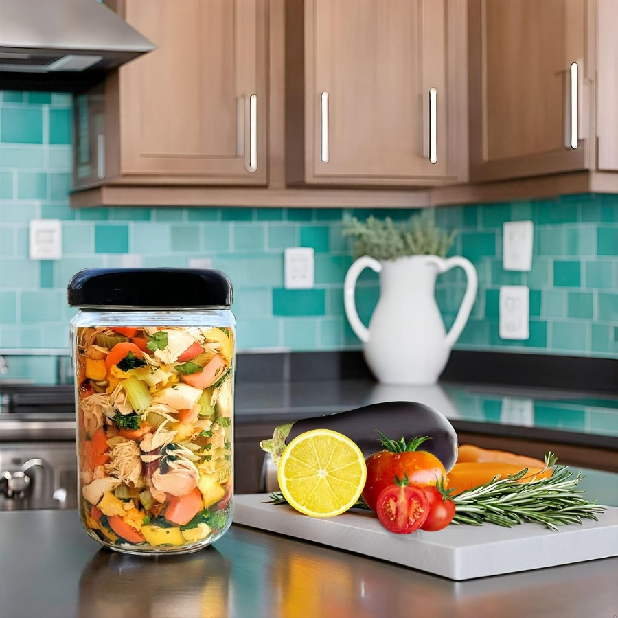 Mason Jars - 32 oz Glass Stora - Food Storage Jars Plastic recension och pris