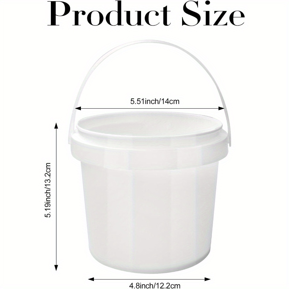 13 Pack White Plastic Bucket 1 - Food Storage Quart Containers recension och pris