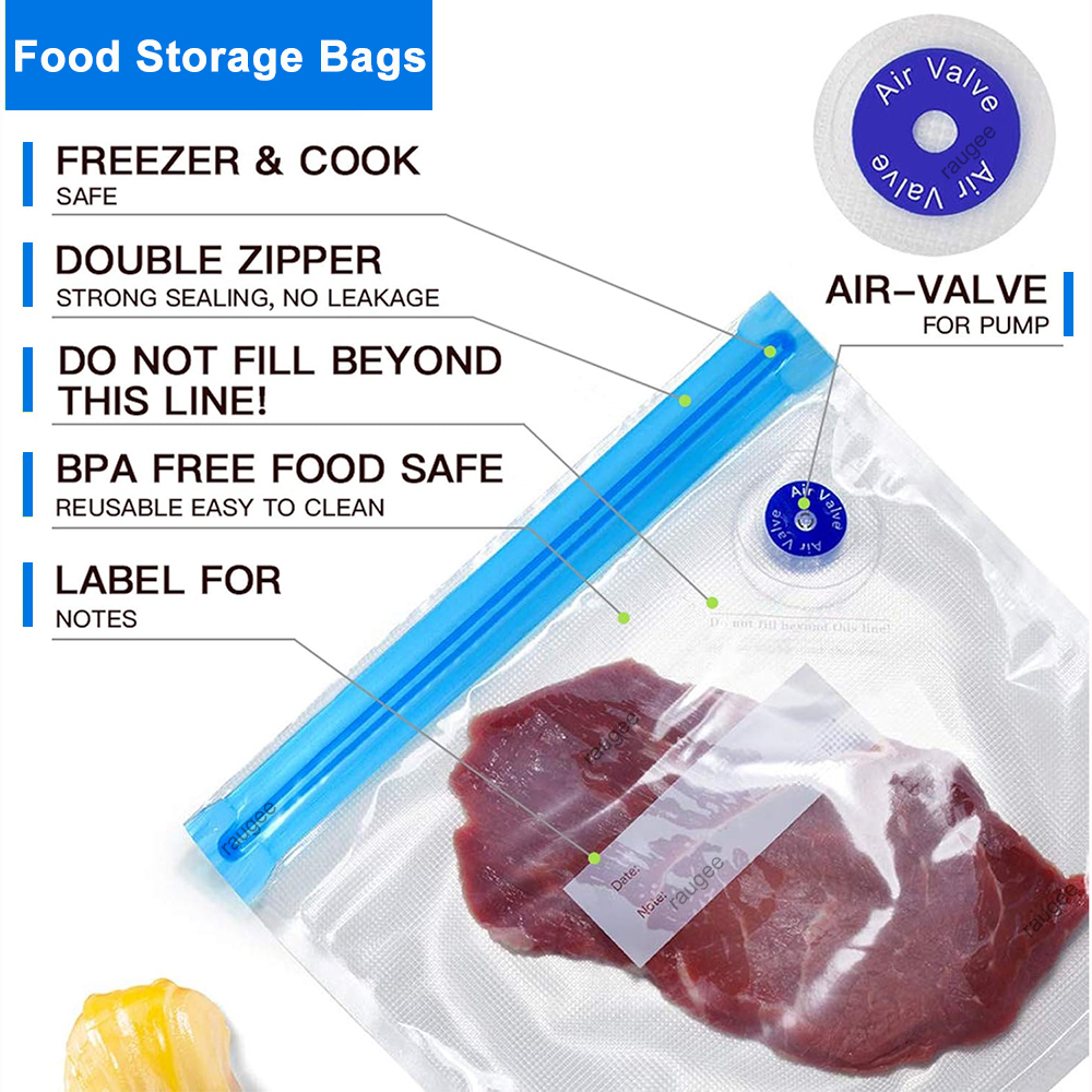 Vacuum Bags Reusable Food Vacu - Food Storage Bags Reusable recension och pris