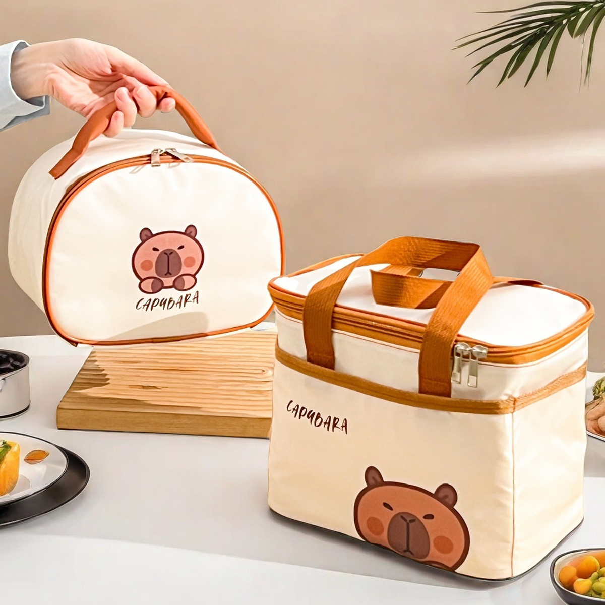 Cute Capybara Insulated Lunch  - Food Storage Bags Reusable recension och pris