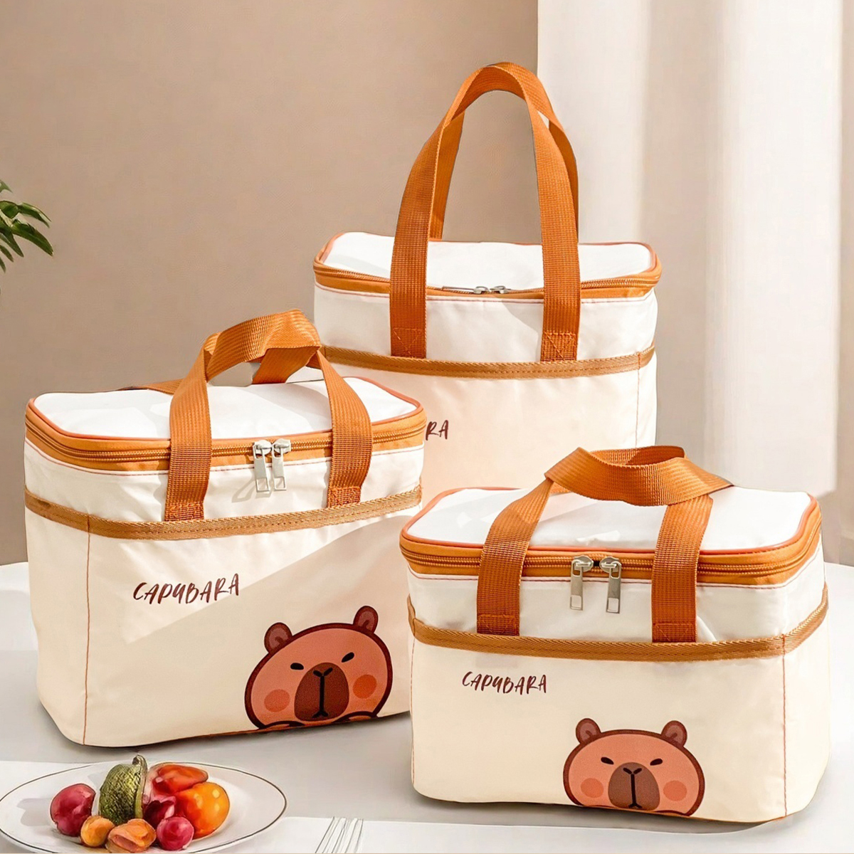 Cute Capybara Insulated Lunch  - Food Storage Bags Reusable recension och pris