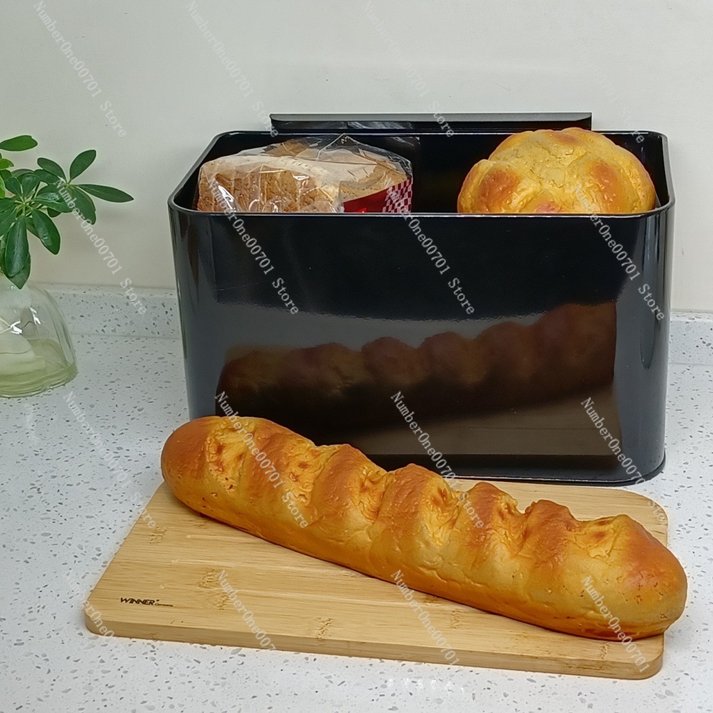 Kitchen Bread Box with Bamboo  - Food Storage Stainless Steel Containers recension och pris