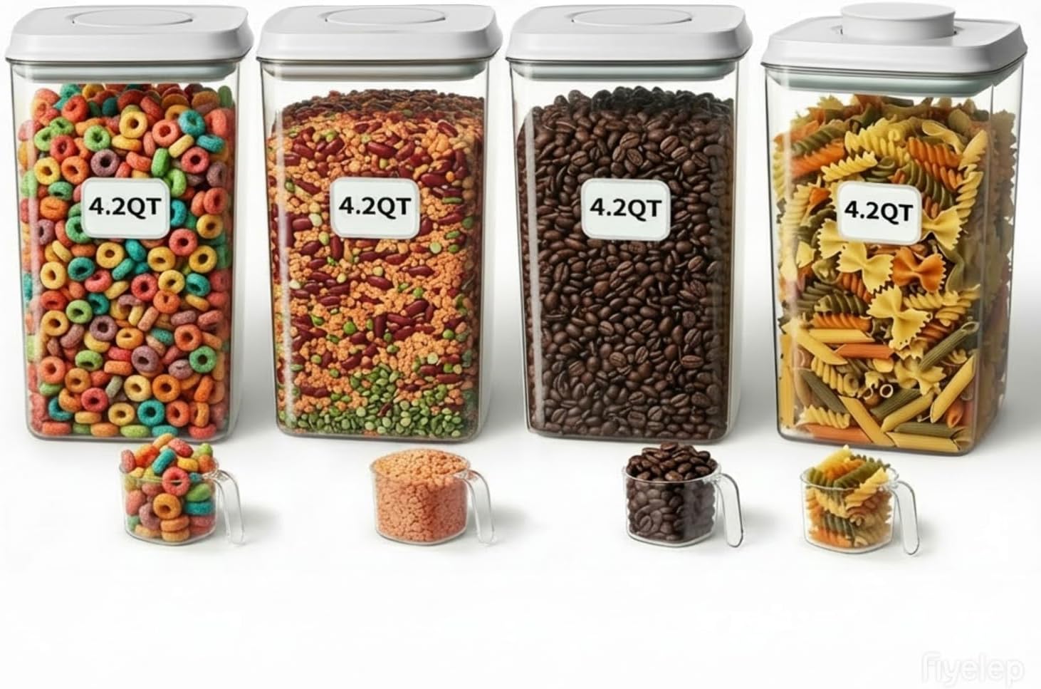 4 Pcs Large Pop Airtight Food  - Food Storage And Container recension och pris