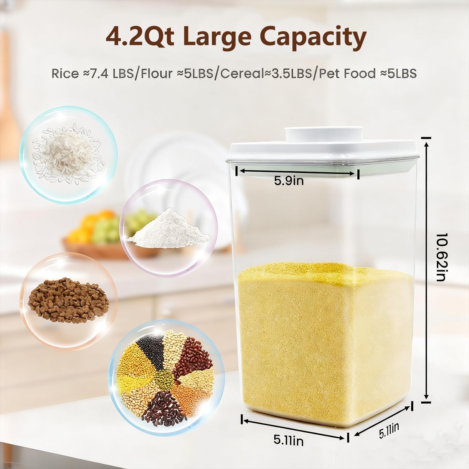 4 Pcs Large Pop Airtight Food  - Food Storage And Container recension och pris