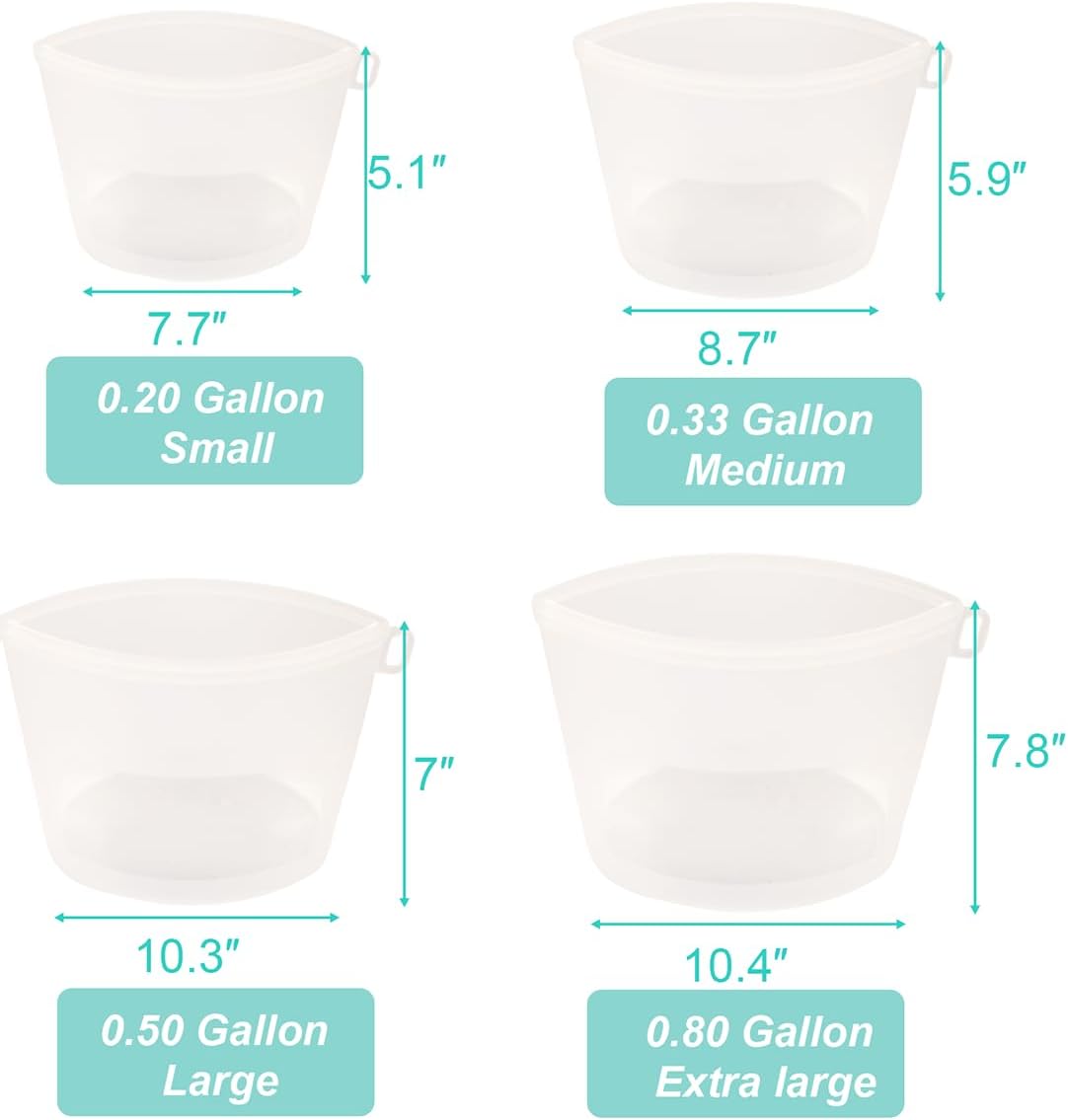 Reusable Silicone Food Storage - Food Storage Reusable Bags recension och pris