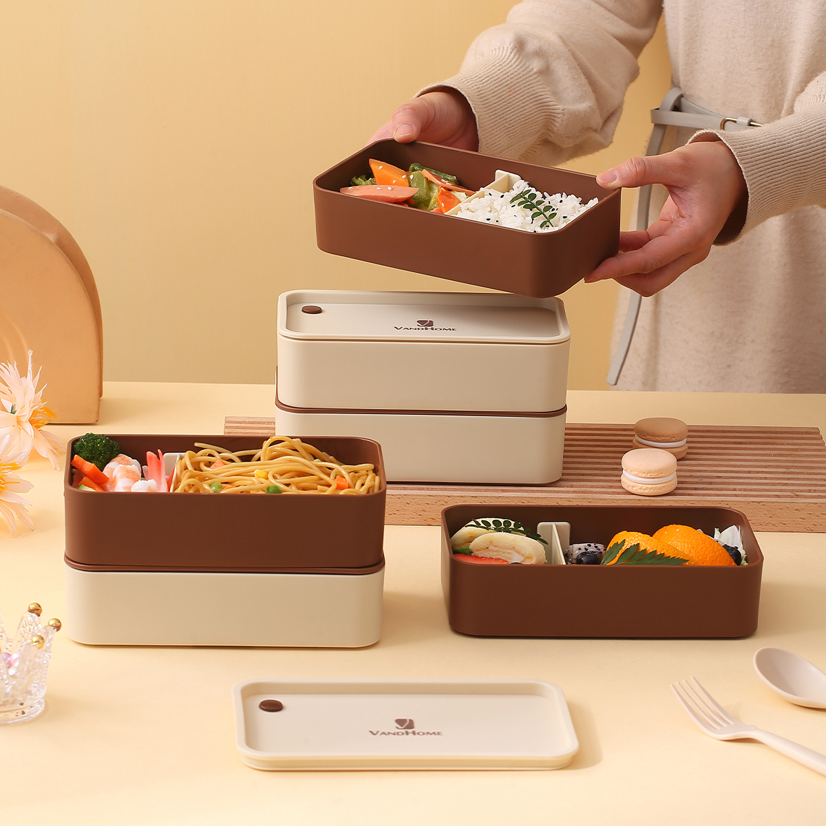 WORTHBUY Portable Sealed Plast - Food Storage With Compartments recension och pris