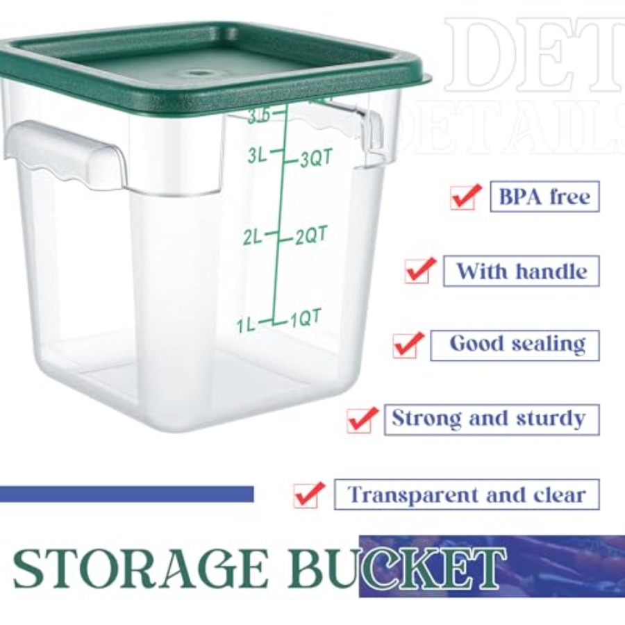 8 Set Square Food Storage Cont - Food Storage Quart Containers recension och pris
