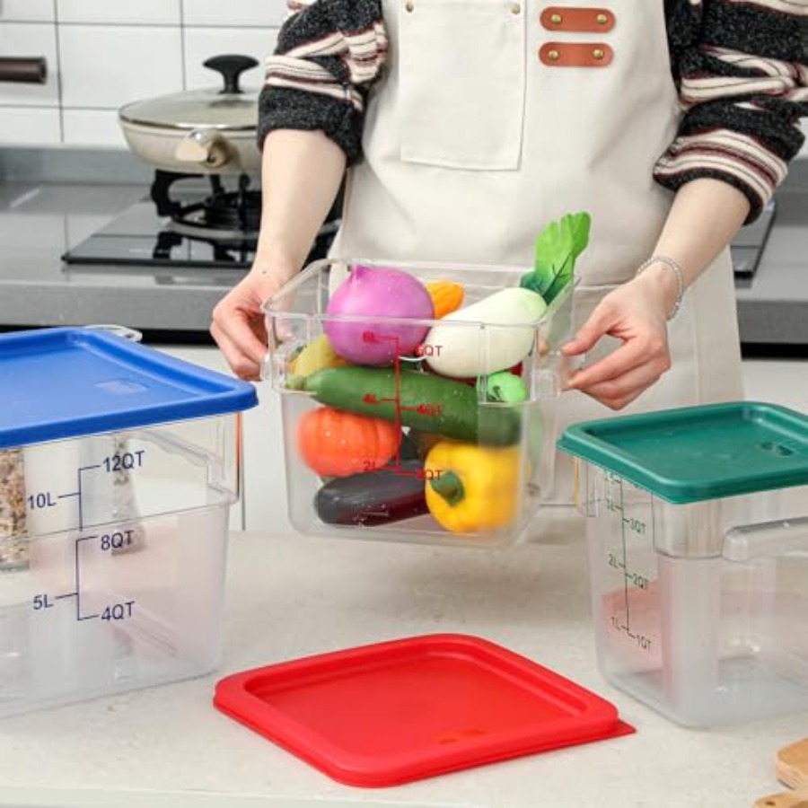 8 Set Square Food Storage Cont - Food Storage Quart Containers recension och pris