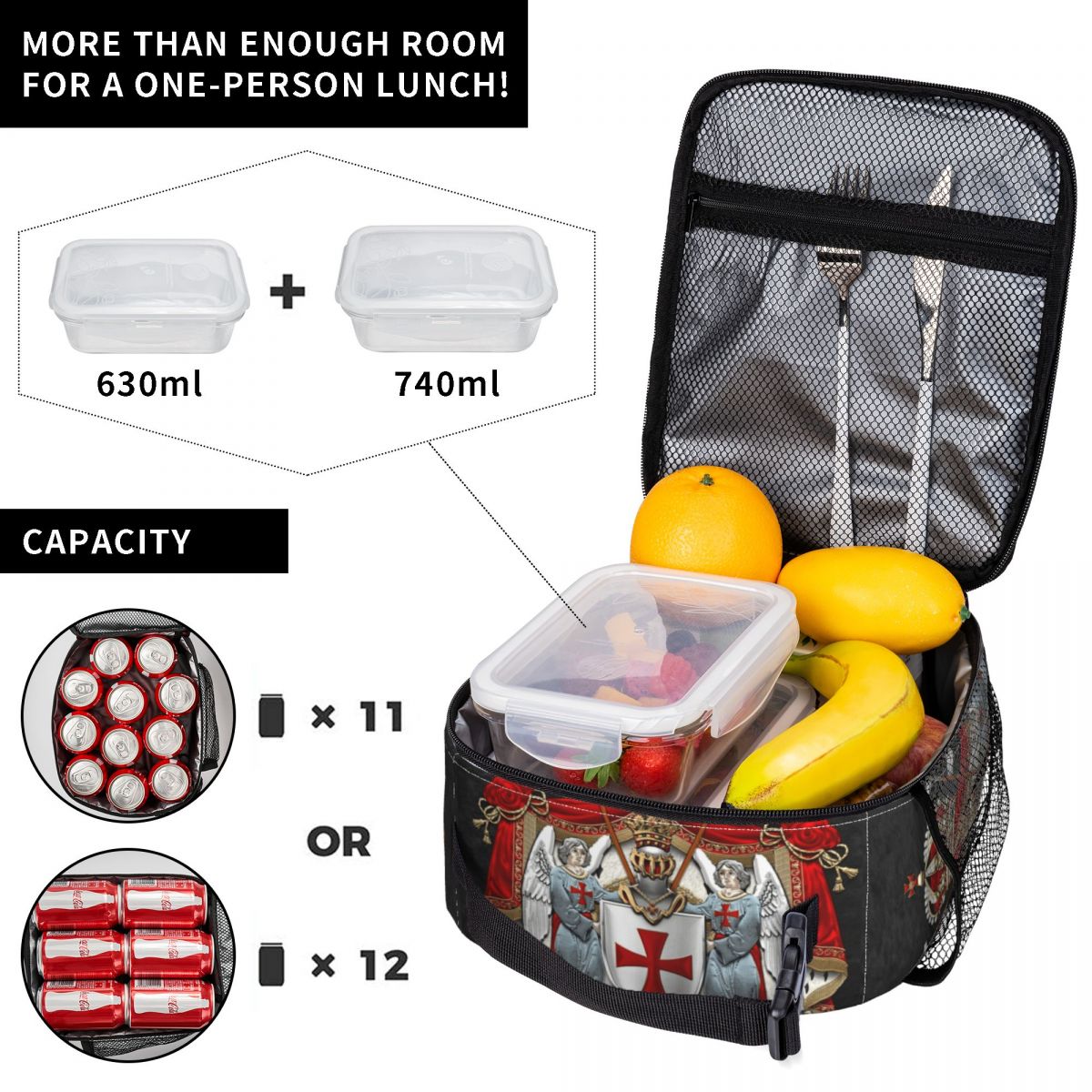 Knights Templar Coat Of Arms P - Food Storage Medieval recension och pris