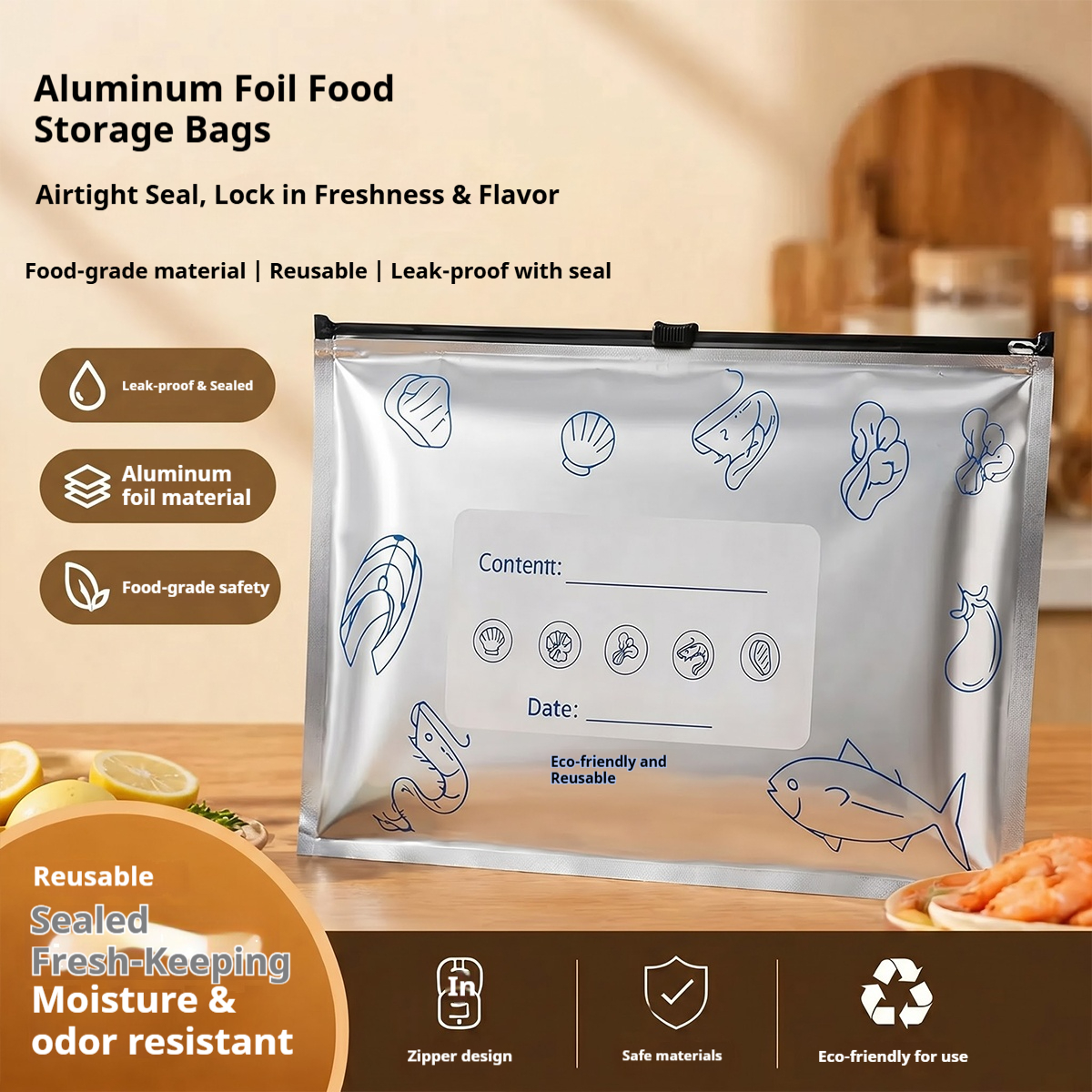 60pcs Aluminum Foil Food Seala - Lock And Lock Food Storage recension och pris