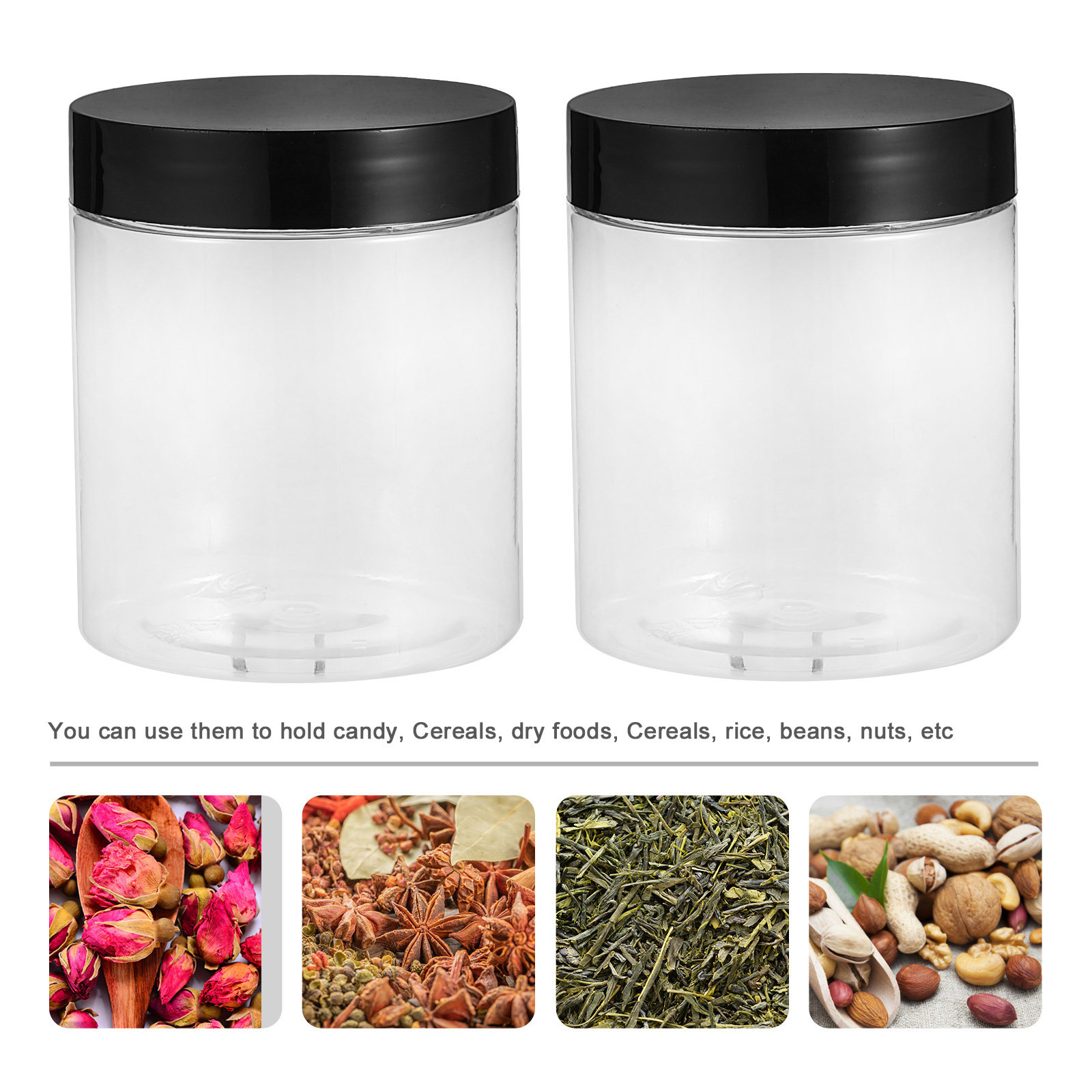 12Pcs Clear Plastic Storage Ja - Food Storage Jars Plastic recension och pris