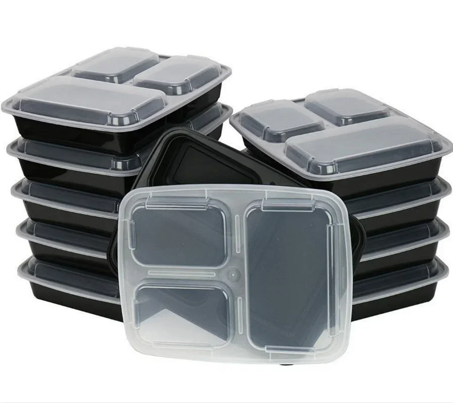 7 Pack 3 Compartment Meal Prep - Food Storage Plastic Containers With Lids recension och pris