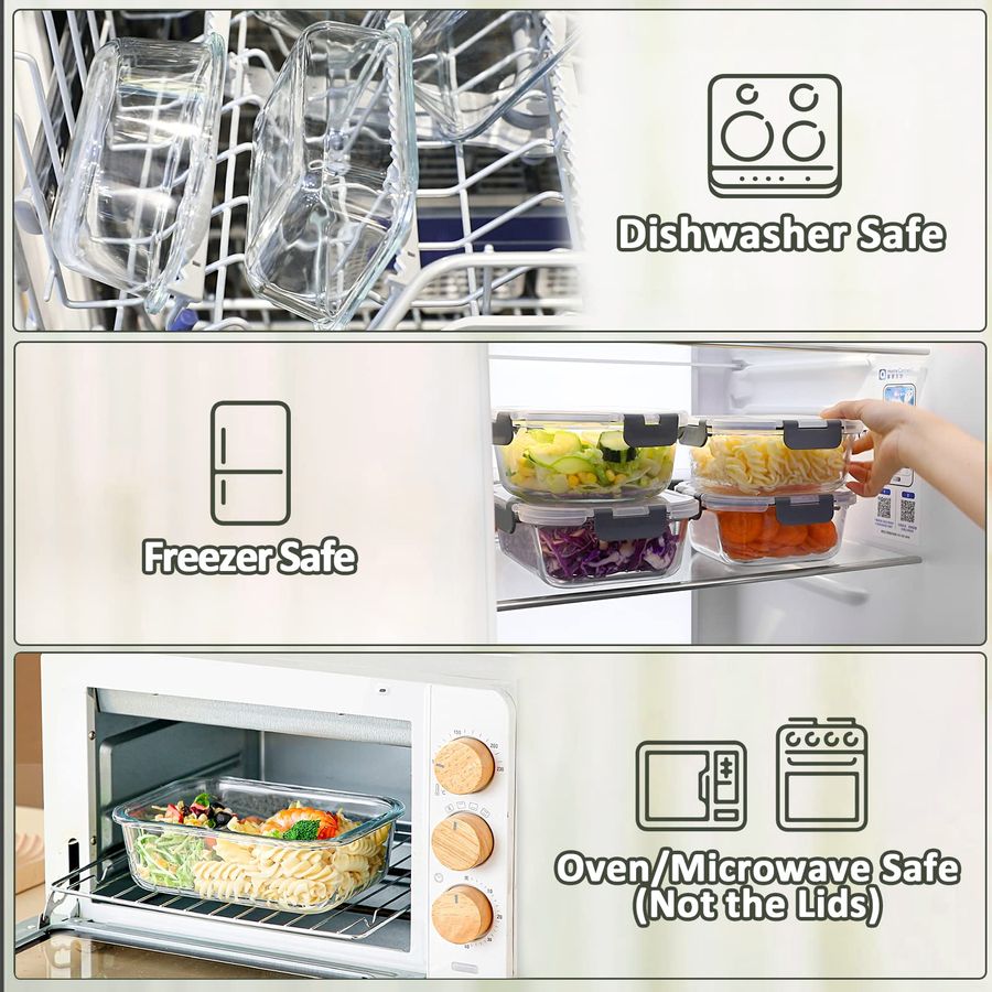 ozGlass Meal Prep Containers,G - Food Storage Freezer Containers recension och pris