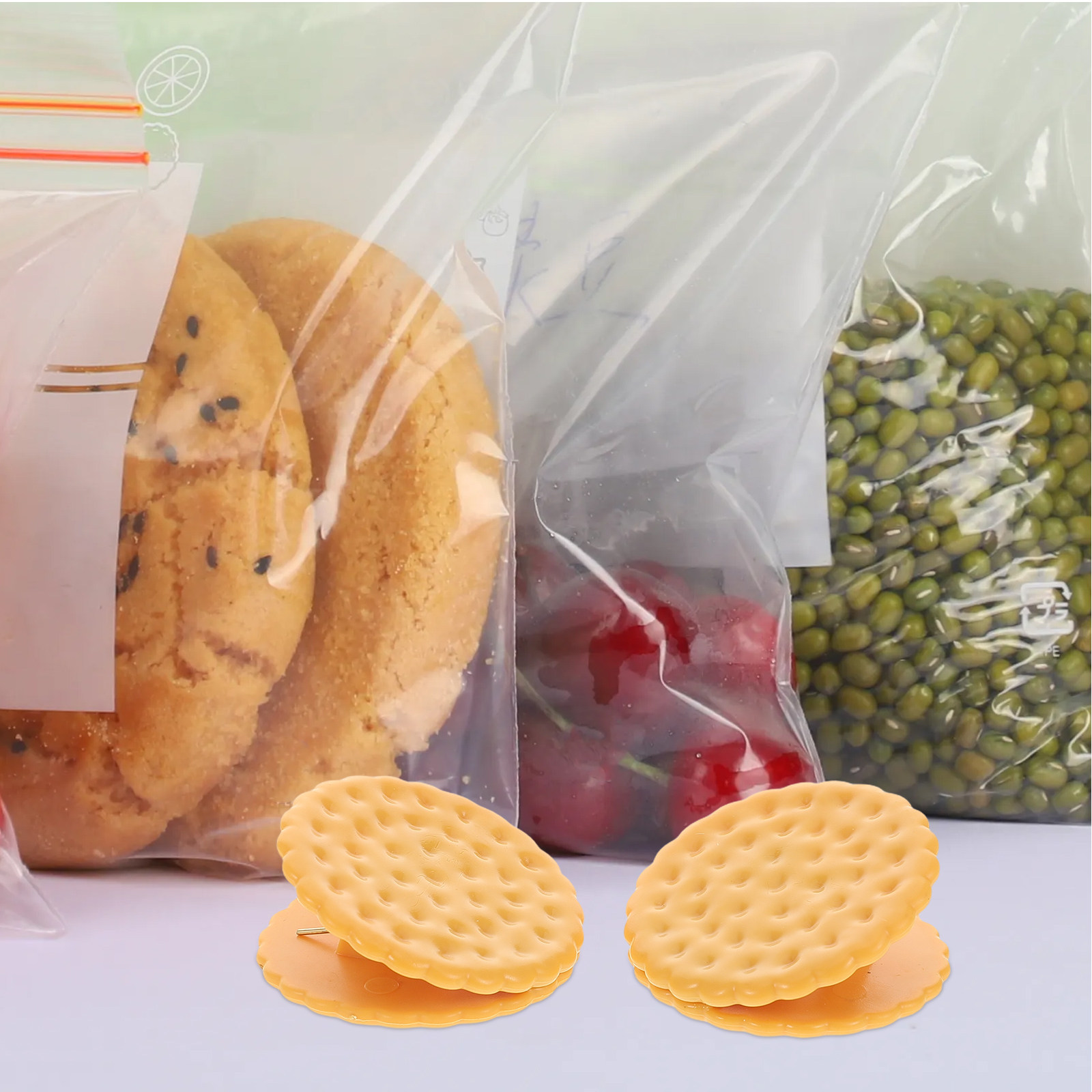 6Pcs Cookie Shaped Sealing Cli - Food Storage Bags Reusable recension och pris