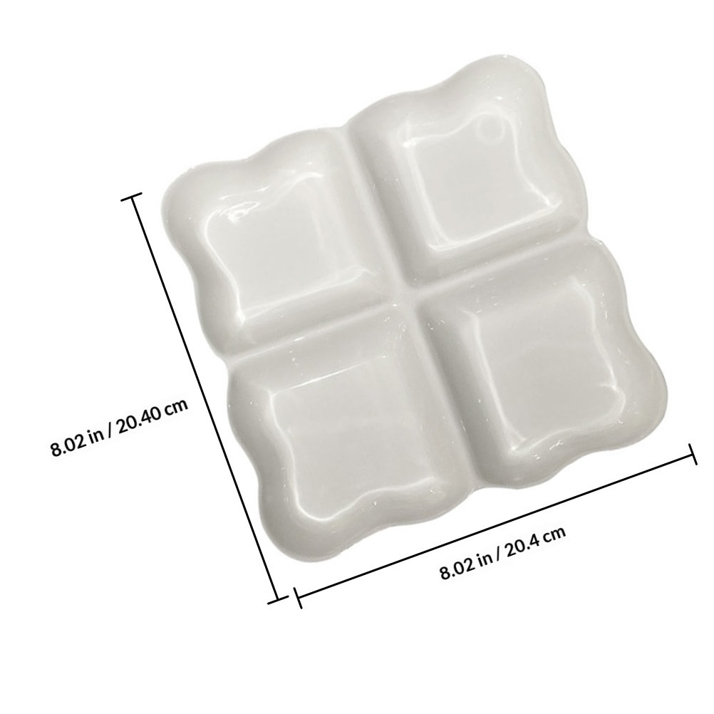 4-Compartment Ceramic Snack Di - Food Storage With Compartments recension och pris