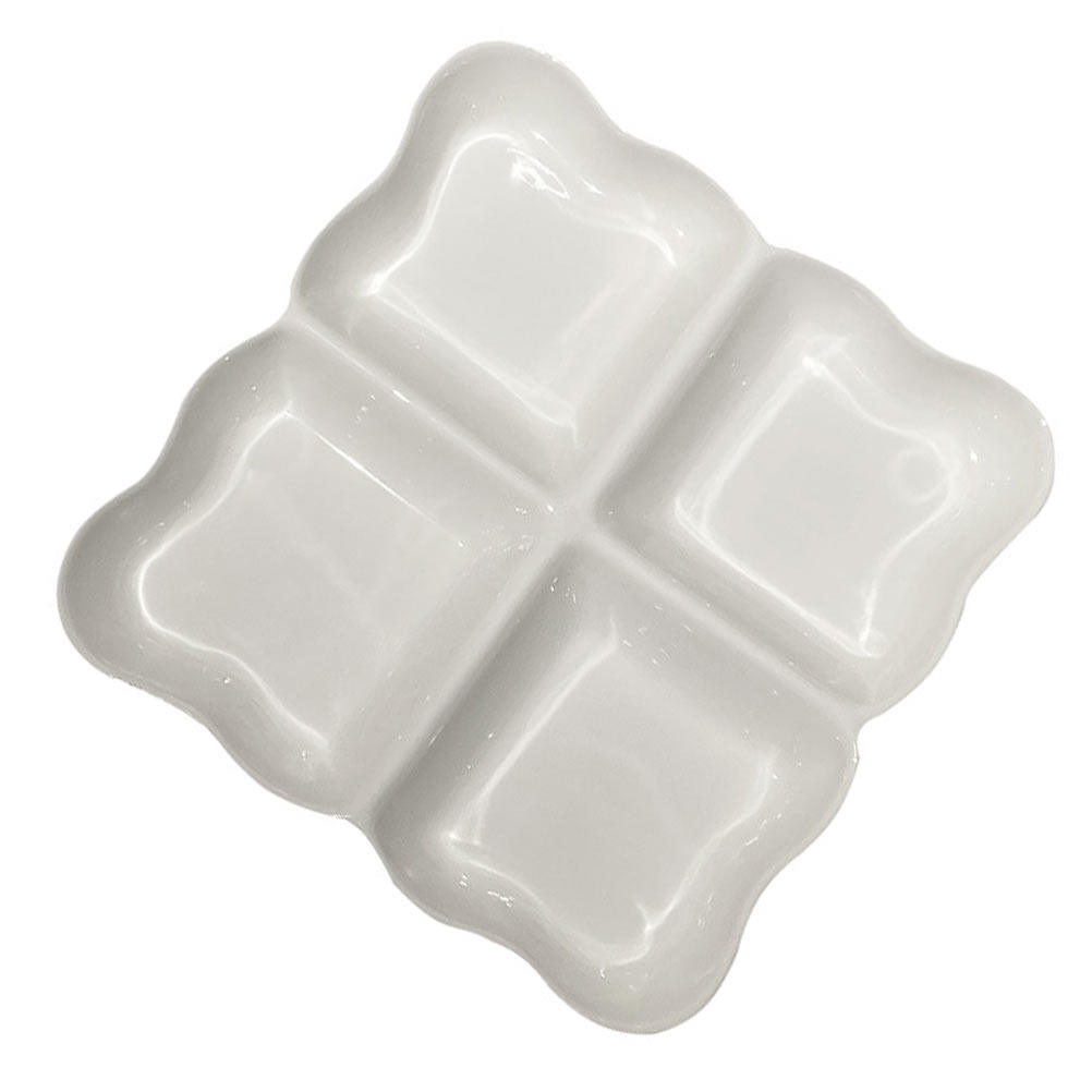 4-Compartment Ceramic Snack Di - Food Storage With Compartments recension och pris