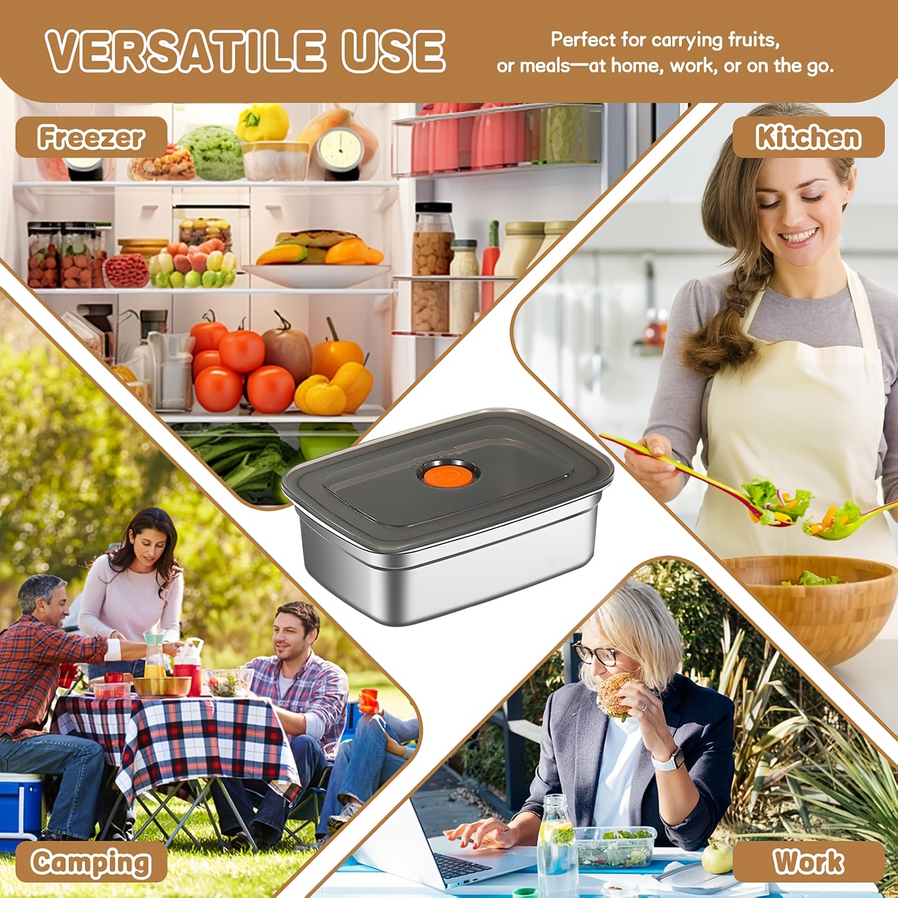 10-Piece Stainless Steel Food  - Food Storage Stainless Steel Containers recension och pris