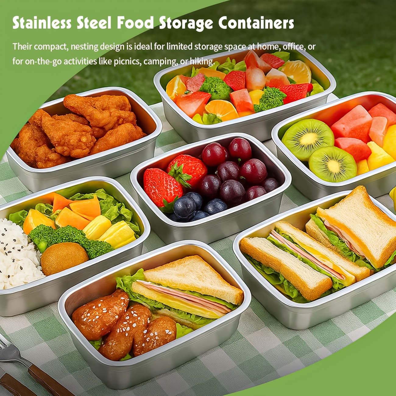 10-Piece Stainless Steel Food  - Food Storage Stainless Steel Containers recension och pris