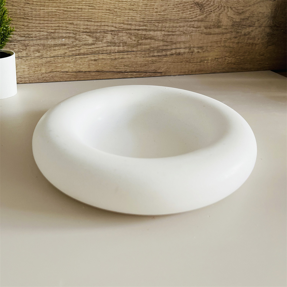 Large Round Dish Concrete Ceme - Food Storage Organiser recension och pris