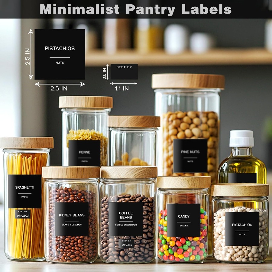 288 Pantry Labels for Food Con - Food Storage Jar Labels recension och pris
