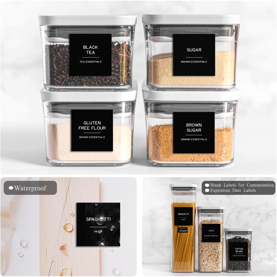 288 Pantry Labels for Food Con - Food Storage Jar Labels recension och pris