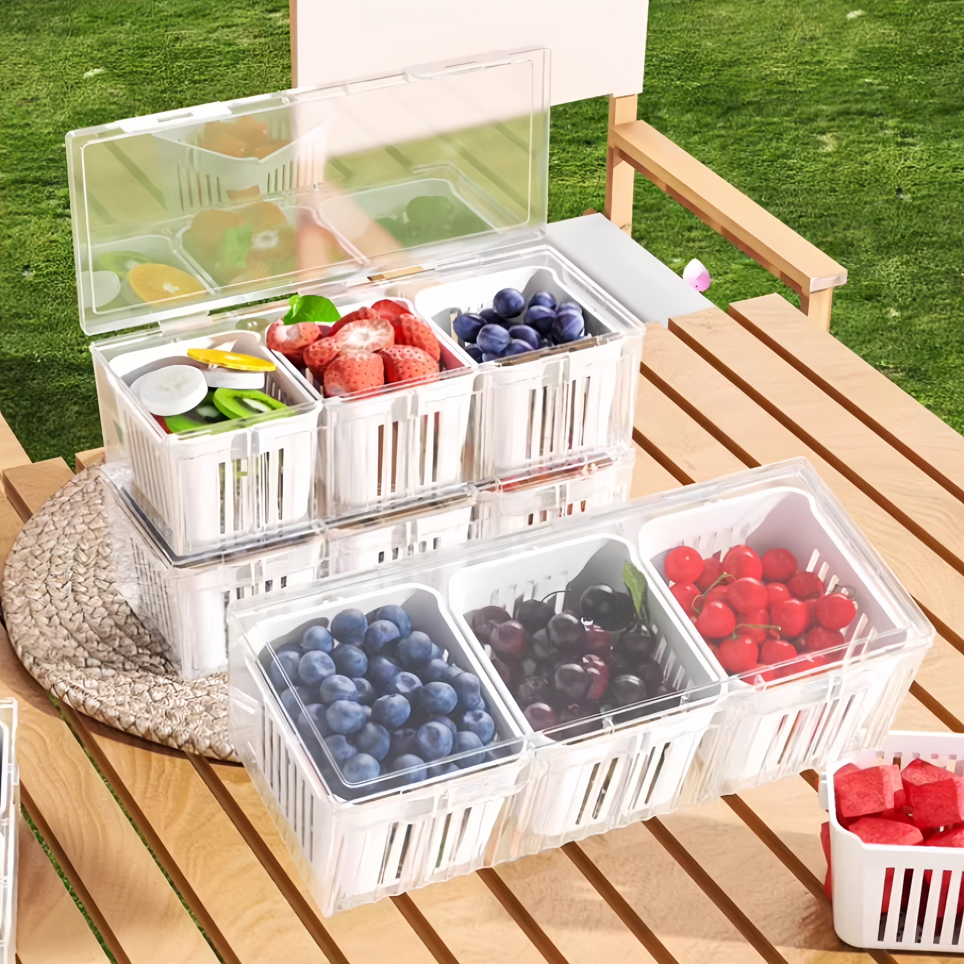 1 set of kitchen refrigerator  - Food Storage With Compartments recension och pris