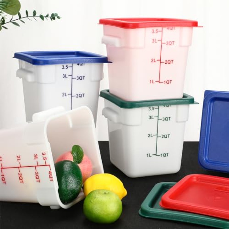 6 Pieces 4 Quart Commercial Fo - Food Storage Quart Containers recension och pris