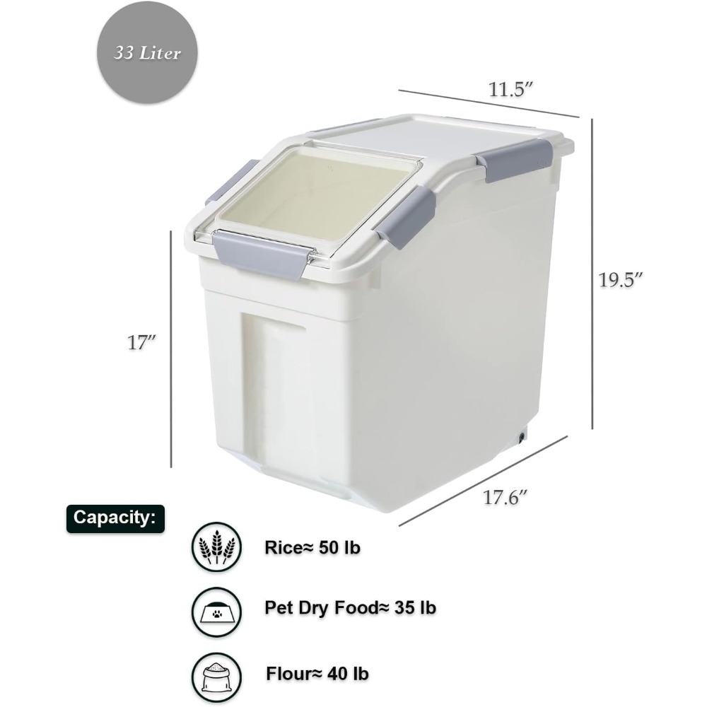 33 Liter / 50 lbs Rice Storage - Food Storage And Container recension och pris