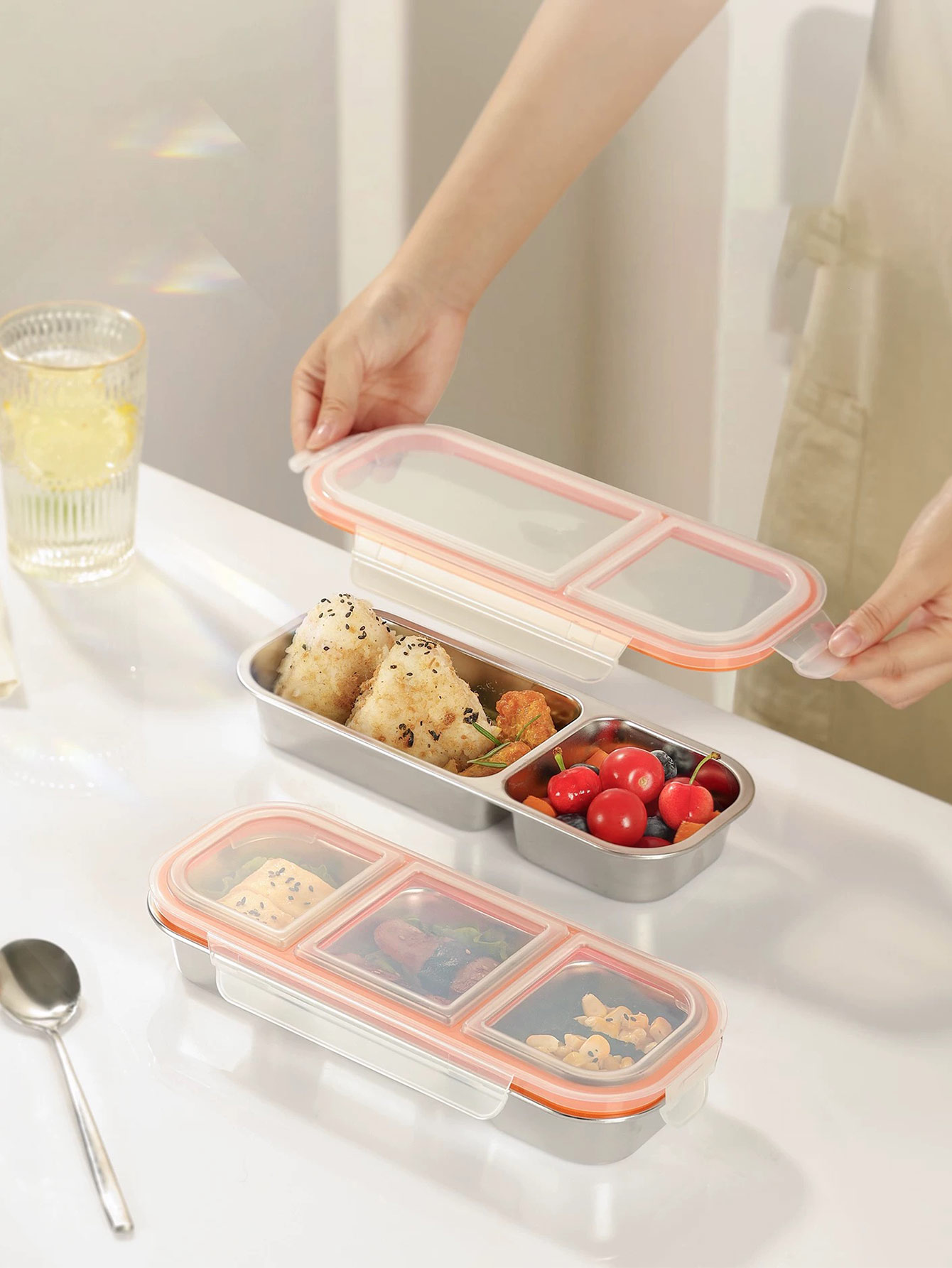 Stainless Steel Light Food Min - Food Storage With Compartments recension och pris