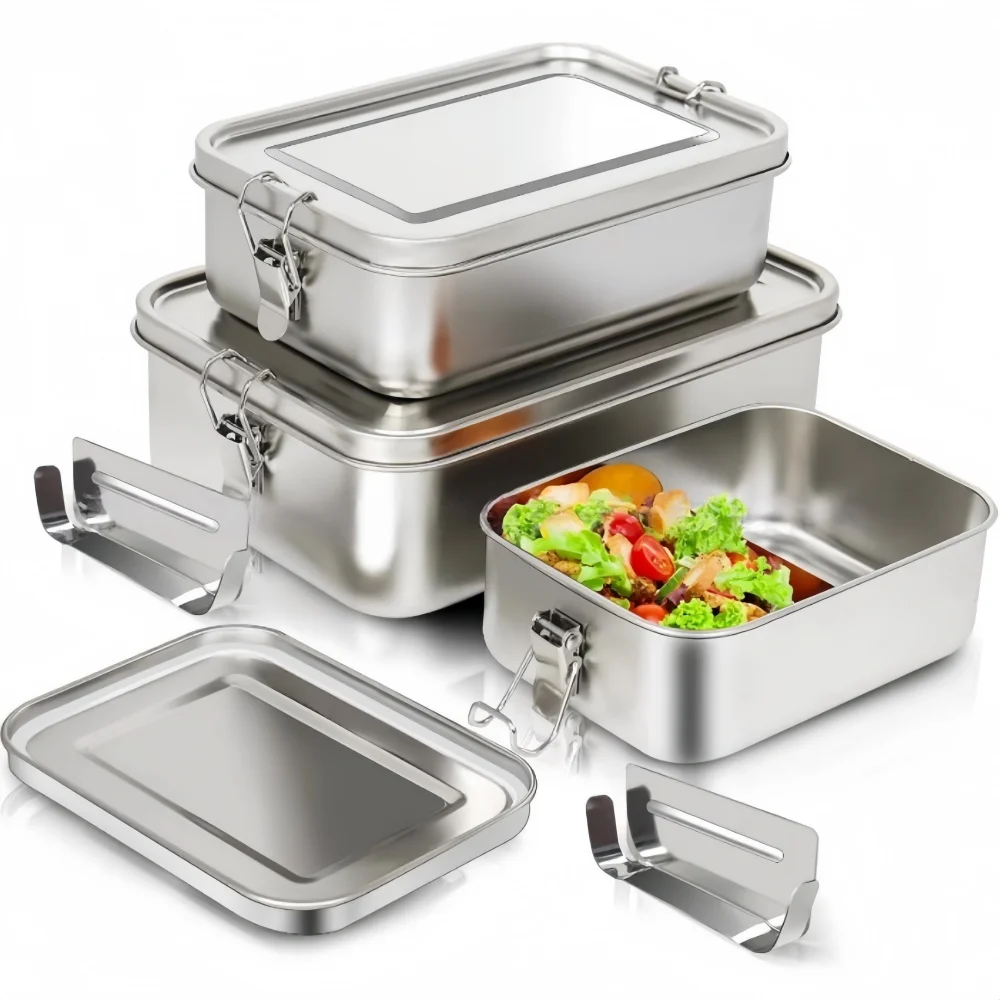 Stainless Steel Bento Box Meta - Food Storage Lock Box recension och pris