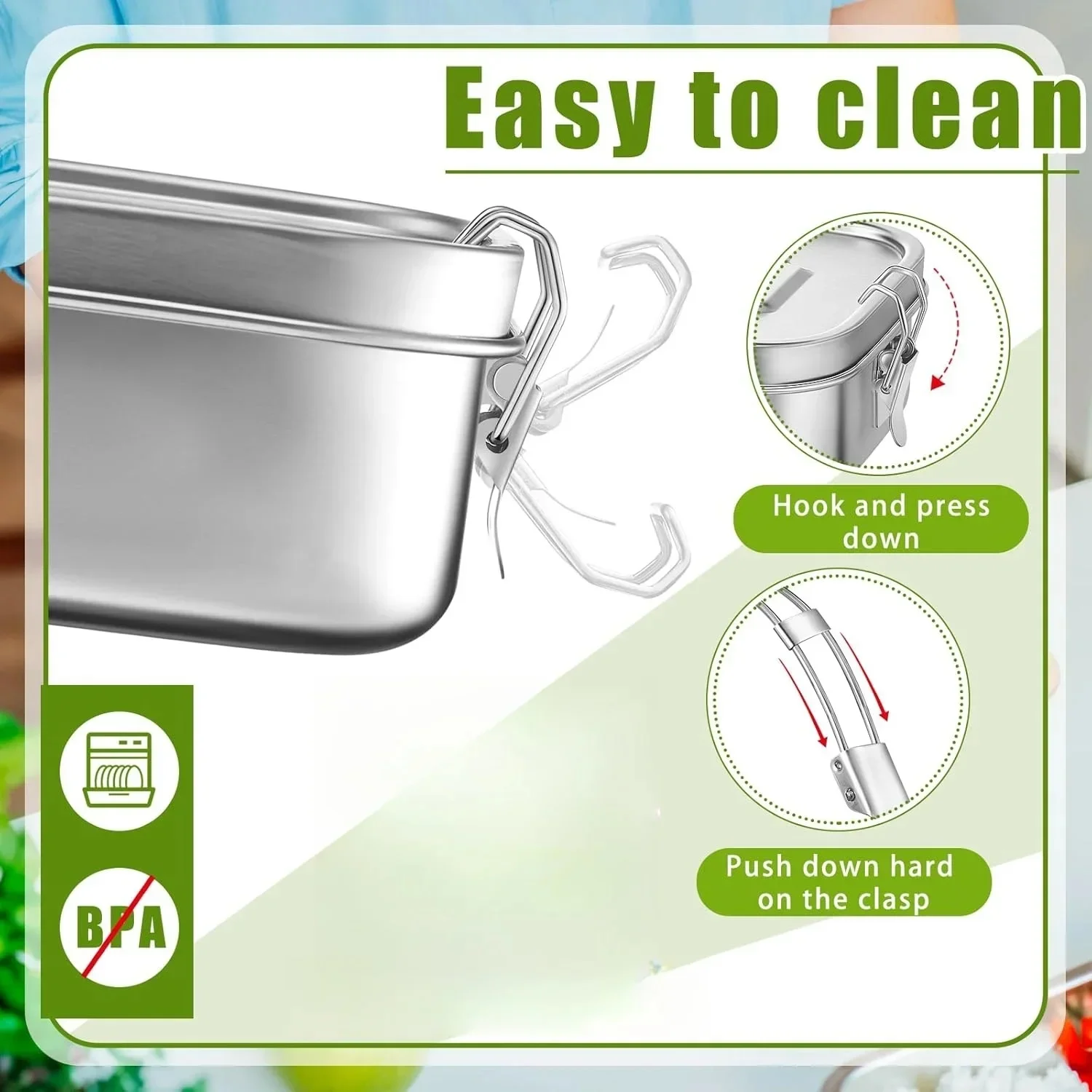 Stainless Steel Bento Box Meta - Food Storage Lock Box recension och pris
