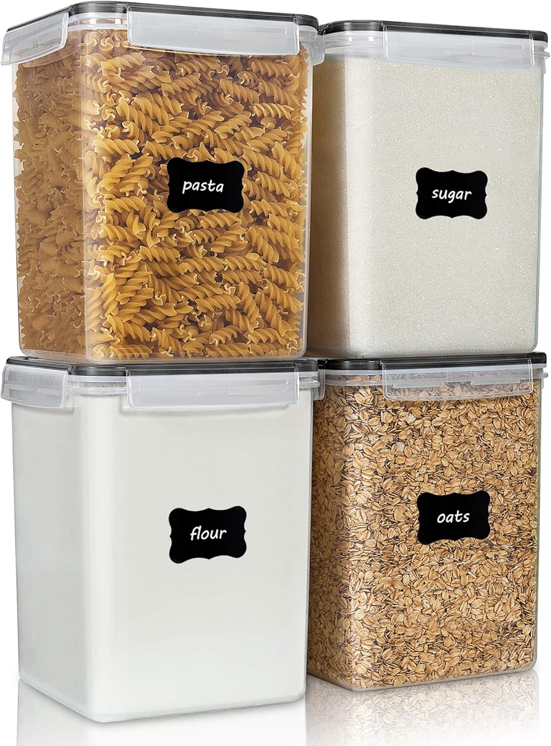 4 PCS Large Food Storage Conta - Food Storage And Container recension och pris