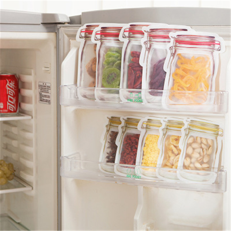Reusable Mason Jar Zipper Bags - Food Storage Ziploc Bags recension och pris