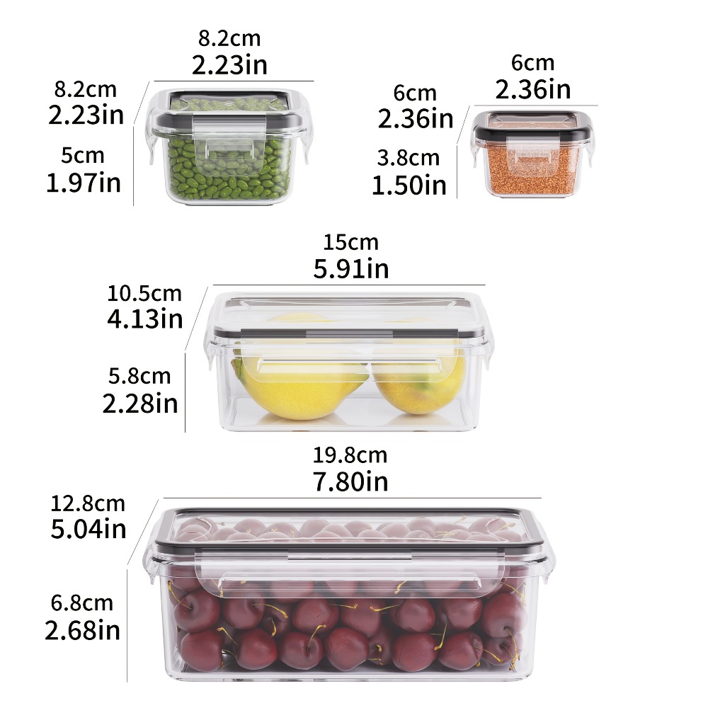 8-PC BPA-Free Airtight Food Co - Food Storage Plastic Containers With Lids recension och pris