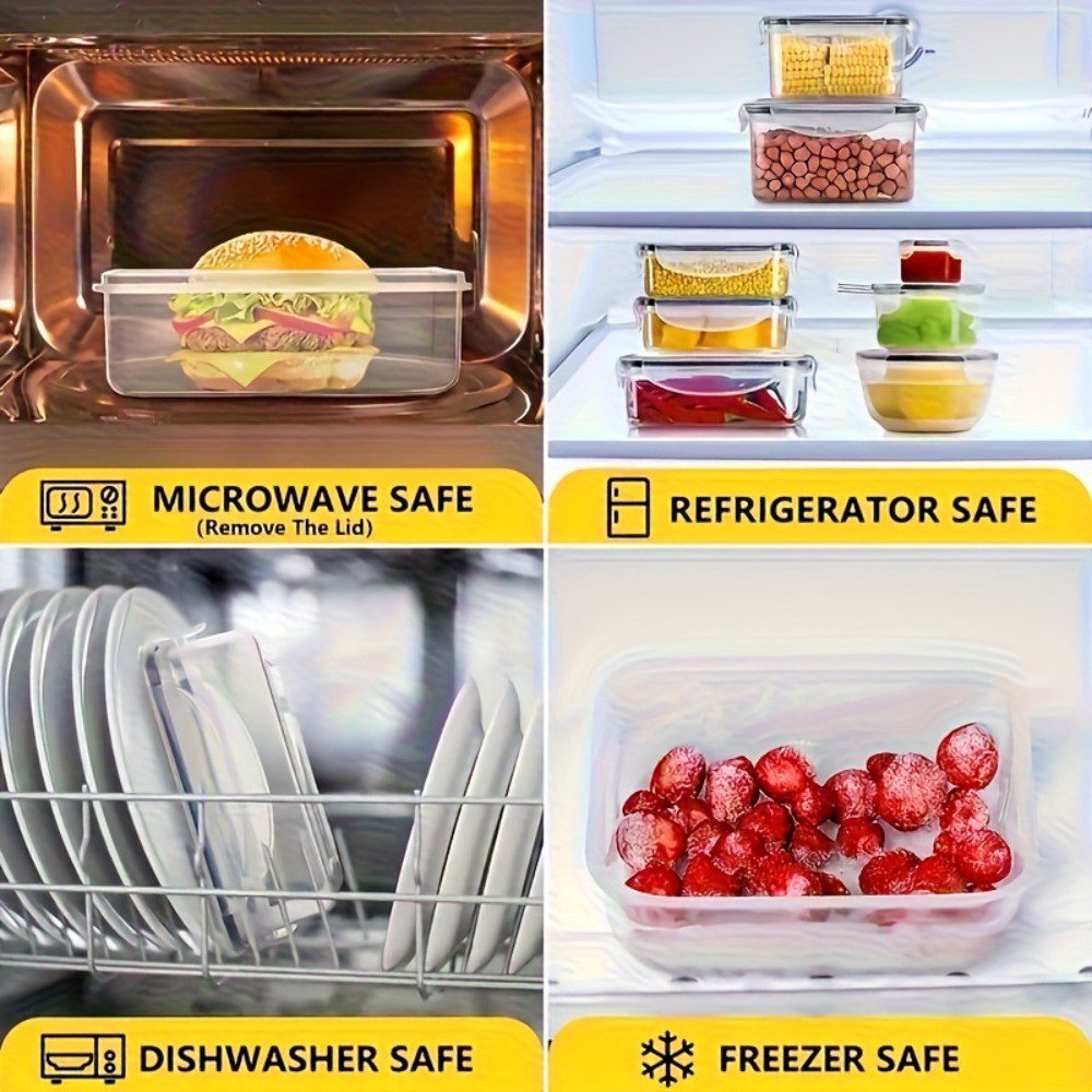 8-PC BPA-Free Airtight Food Co - Food Storage Plastic Containers With Lids recension och pris