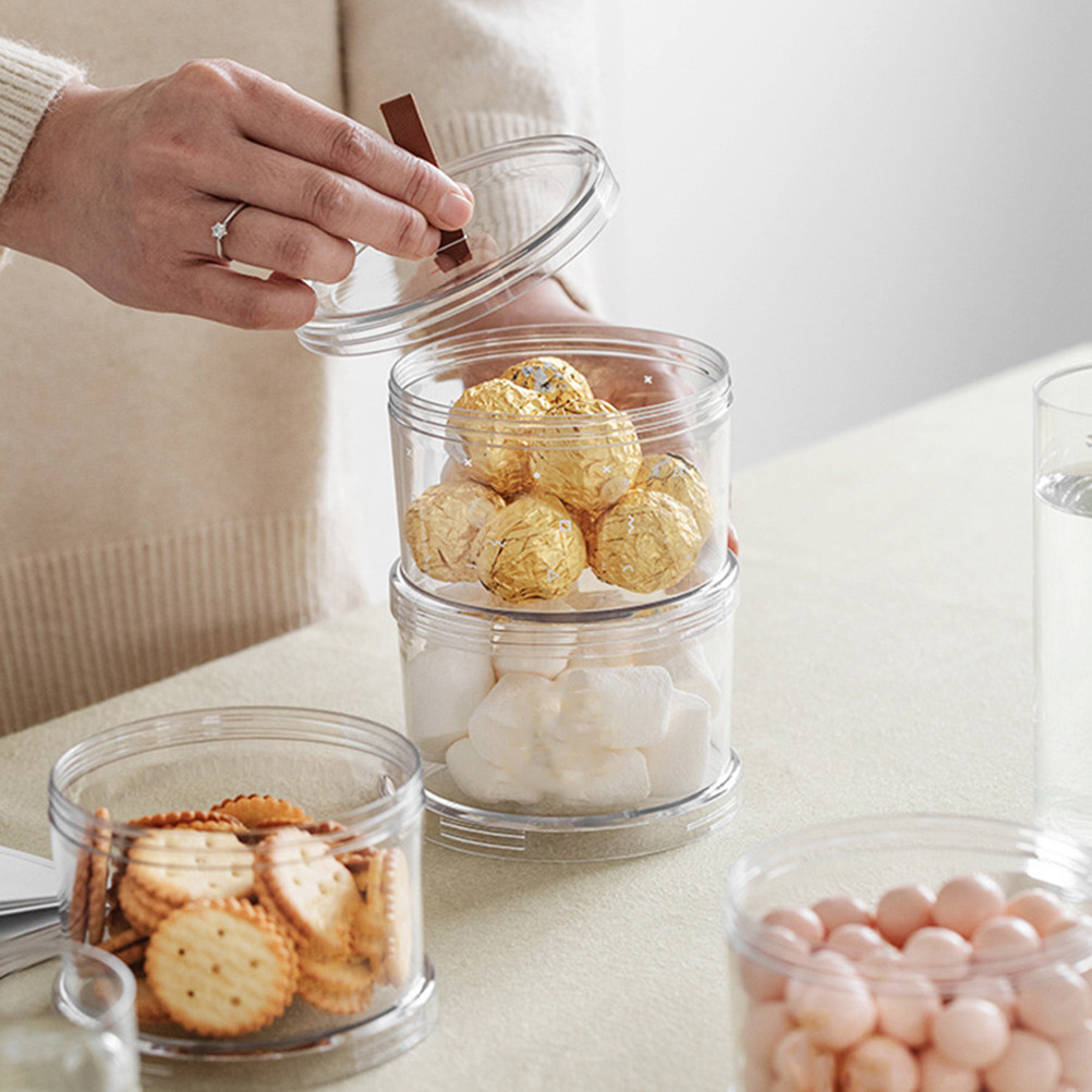2Pcs Premium Pet Transparent M - Food Storage Jars Plastic recension och pris