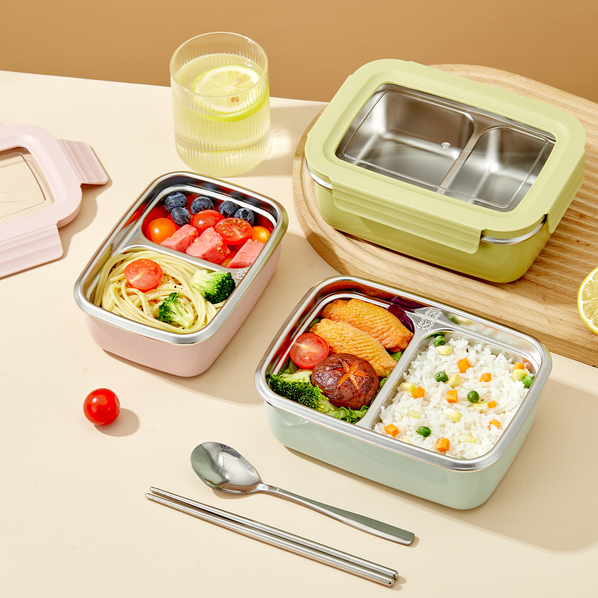 Microwave 304 Stainless Steel  - Food Storage With Compartments recension och pris