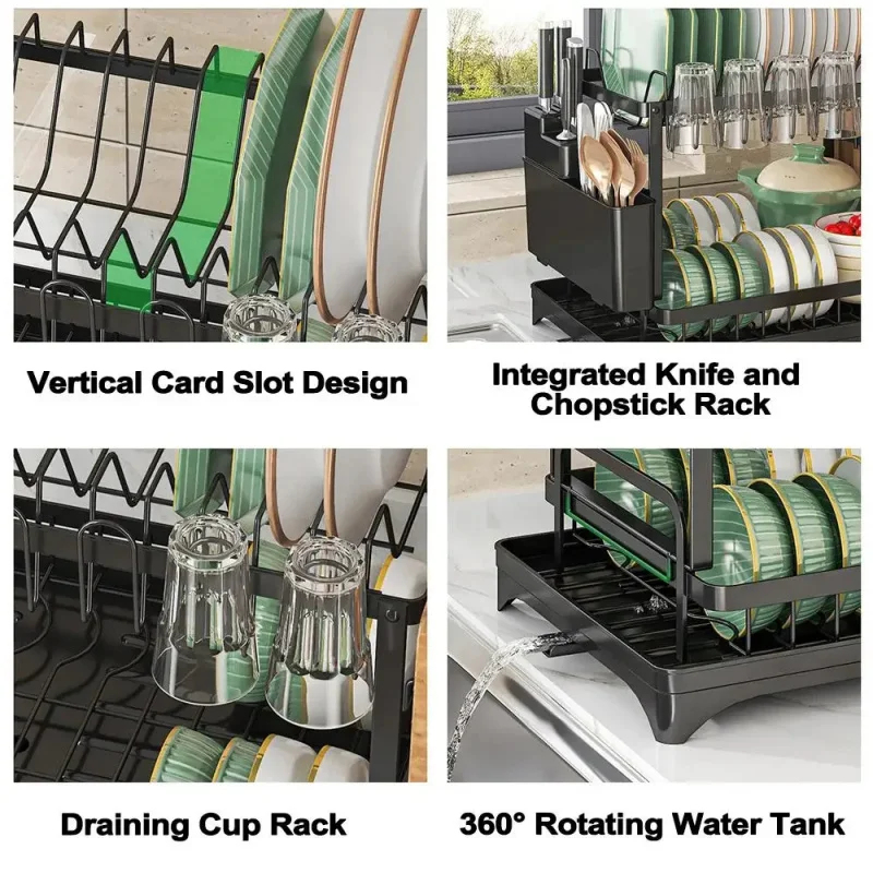 Space Saving 2-Tier Dish Dryin - Food Storage Organiser recension och pris