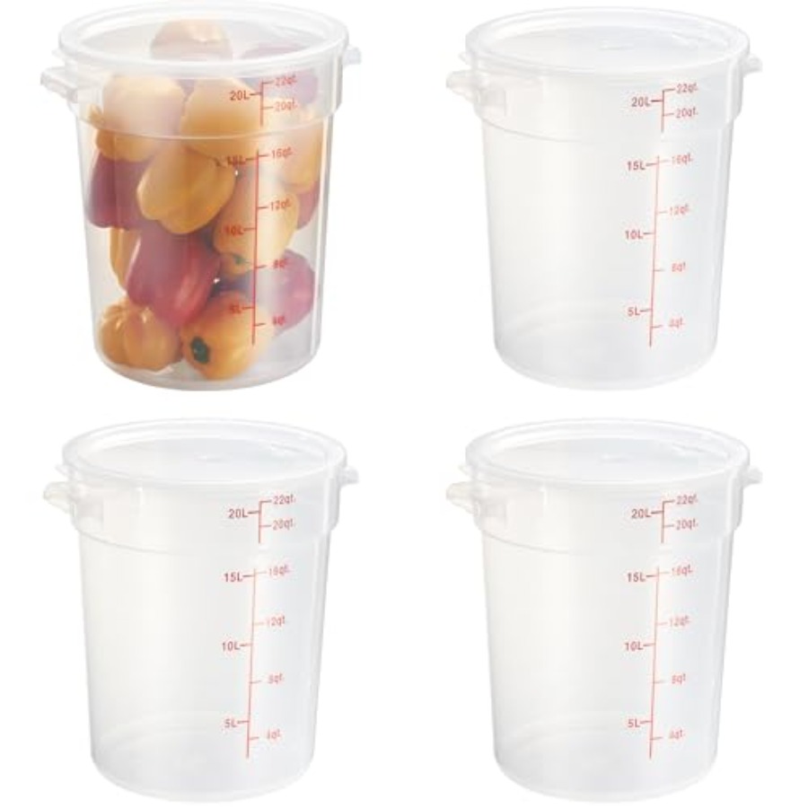 22 Quart Translucent Round Foo - Food Storage Quart Containers recension och pris