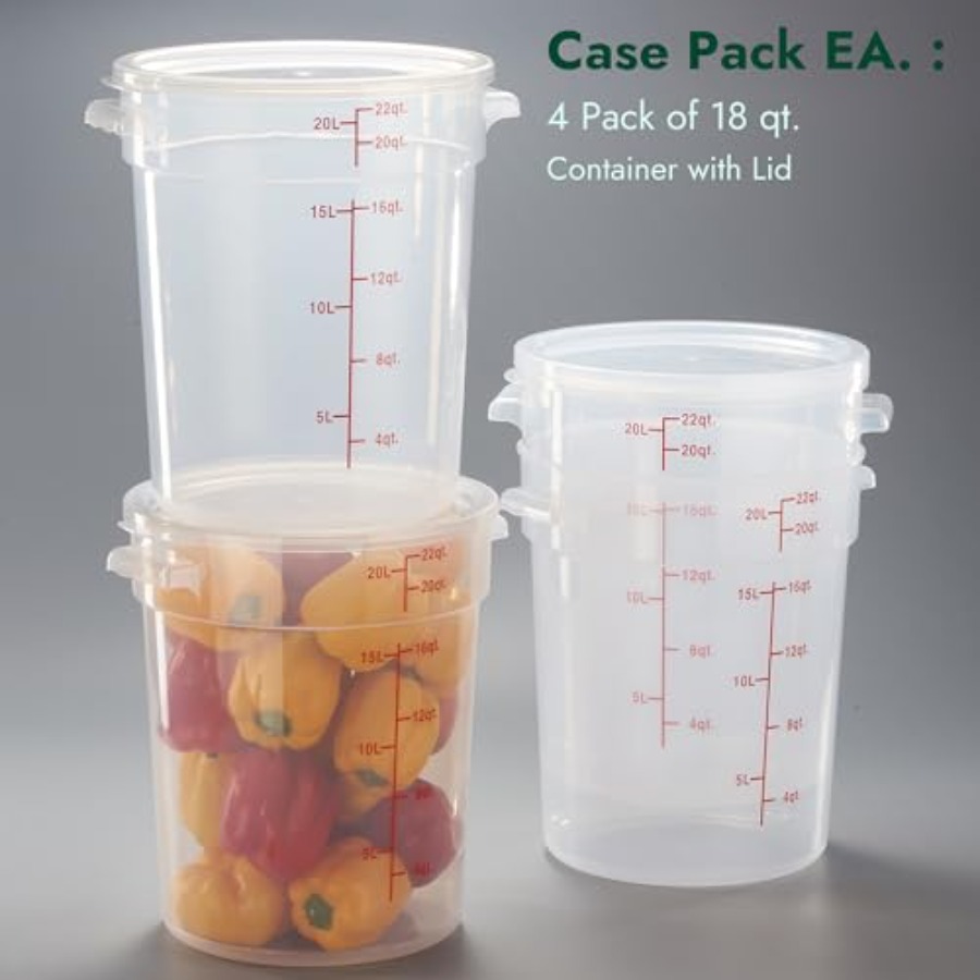 22 Quart Translucent Round Foo - Food Storage Quart Containers recension och pris