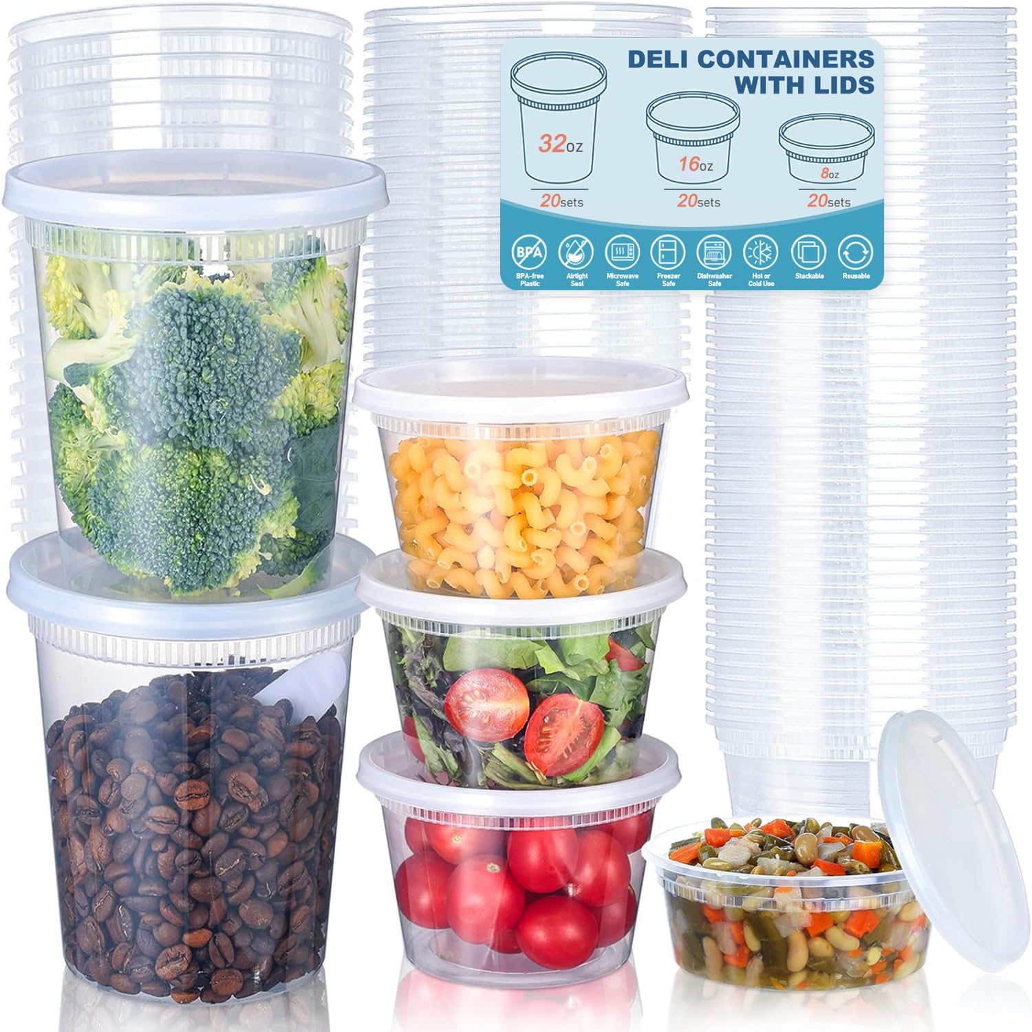 24pcs Deli Food Storage Contai - Food Storage Time recension och pris